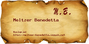 Meltzer Benedetta névjegykártya